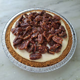 Salted Caramel Pecan Cheesecake Pie