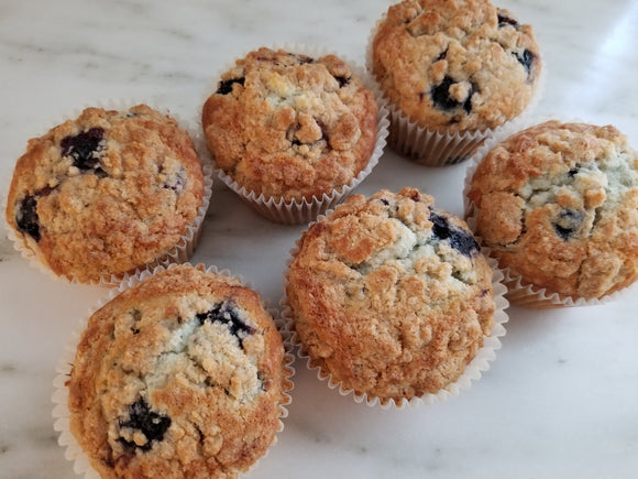 Blueberry Muffins, Half Dozen